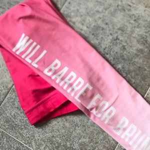 Pink “Will Barre For Brunch” Leggings